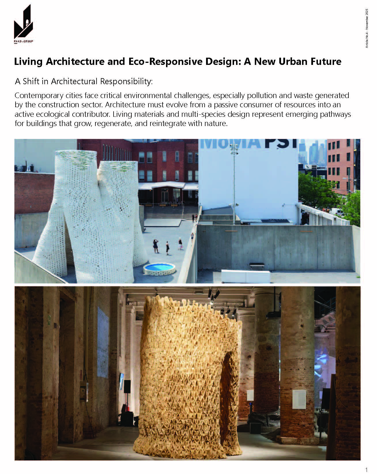 Living Architecture and Eco-Responsive Design